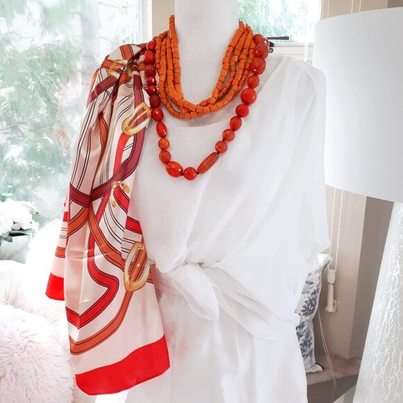 EUC Tendenze white silk t-shirt blouse, L - Picture 7 of 11